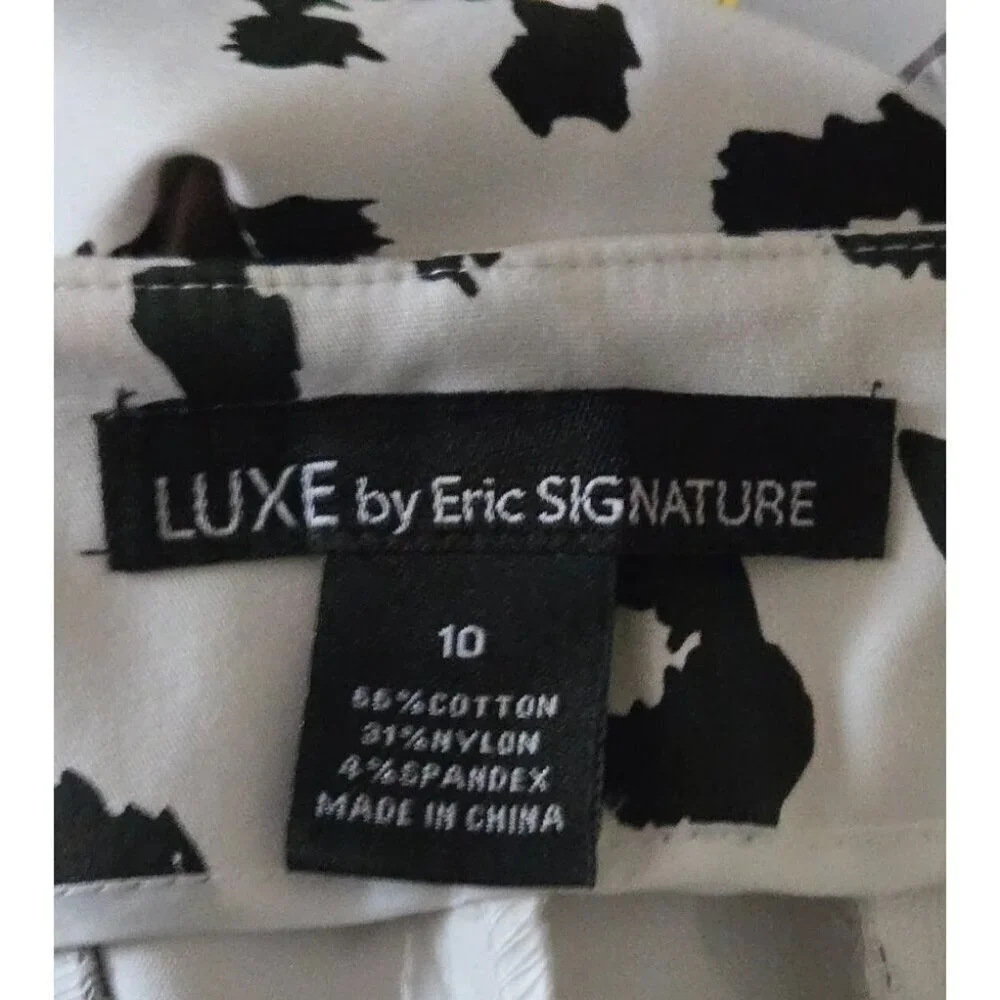 LUXE by Eric Signature Stella mid rise side zip Multicolored Pants Size 10